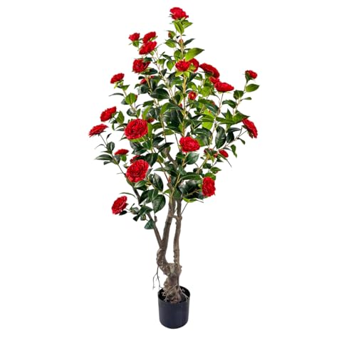 Alonfale 3.6ft Artificial Camellia Tree