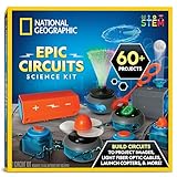 National Geographic Circuit Maker Electronics Science Kit – 60 Hands-On STEM Projects for Kids, Build Real Electrical Circuits, Educational STEM Activity for Learning Electricity & Engineering Skills