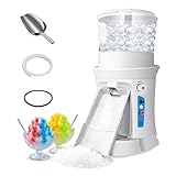 Vtsmax Commerical Ice Crusher, 500W Shaver Snow Cone Machine, Thickness Adjustable Ice Shaving Machine 1499LBs/hr Rotate Speed&Strong Power for Parties Events Snack Bar, Home and Commerical Use