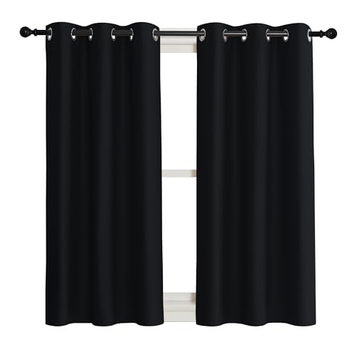 NICETOWN Thermal Insulated Grommet Blackout Curtains for Bedroom(Model Name: NTGMBLKSLD-0318Grommet)