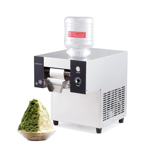 Kolice 360W Commercial Electric Ice Shaver, 198 lbs/Day Snowflake & Snow Cone Machine for Home, Food Truck & Restaurant, Automatic Ice Crusher for Bingsu, Shaved Ice, Milktea Shop