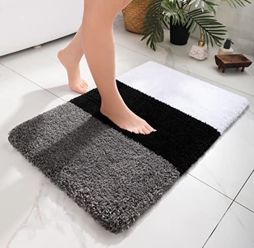 YIHOUSE Extra Thick Memory Foam Bath Mat Set, Non-Slip Mats, Machine Washable for Bathroom, Tub, Toilet & Floor
