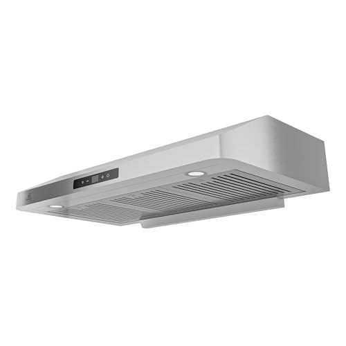 ANZZI Under Cabinet Range Hood 600 CFM, Ducted Kitchen over Stove Vent, Washable Baffle Filter, LED Lights & Stainless Steel (36 Inch)