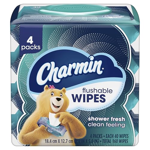 CHARMIN Flushable Wipes Non Scented All Facial Pouch