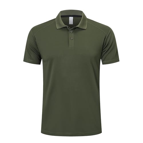 ZENGVEE Mens Polo Shirts Moisture Wicking Short Sleeve Performance Quick Dry Athletic Golf Shirts
