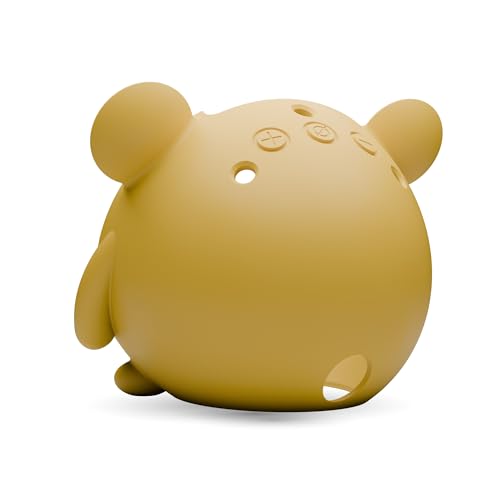 BonKaso Teddy Design Protective Silicone Sleeve Cover for Amazon Echo Pop,Grey