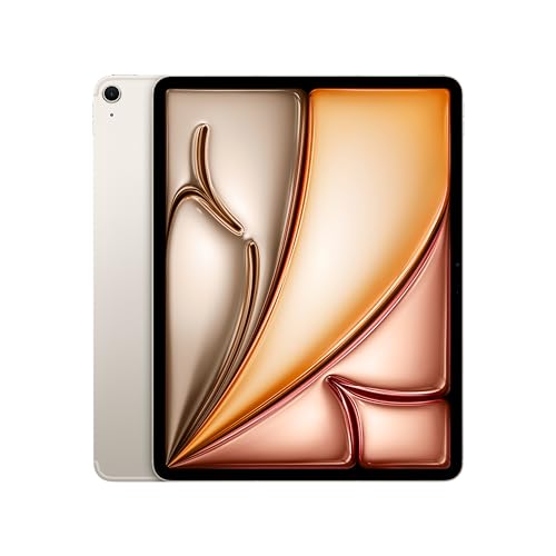 Apple iPad Air 13-inch (M2): Built for Apple Intelligence, Liquid Retina Display, 1TB, 12MP Front/Back Camera, Wi-Fi 6E + 5G Cellular, Touch ID, All-Day Battery Life — Starlight