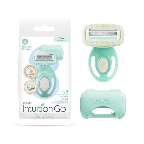 Schick Intuition Go Disposable Razor for Sensitive Skin, 1ct, Razors Sensitive Skin, Women’s Disposable Razors with Organic Aloe, Travel Razor | Stocking Stuffer