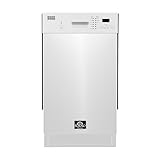 FORNO 18” POLO Dishwasher in White with 8 Place Settings - Kitchen Dishwasher with Front Push Control and 3 Module Basket - Energy Efficient Dishwasher with 6 Wash Program - 52 dBa