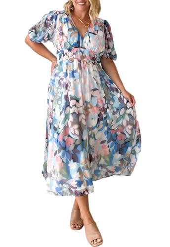 Sissyaki Women's Boho Floral Maxi Dress Summer Fall Wedding Guest Dress