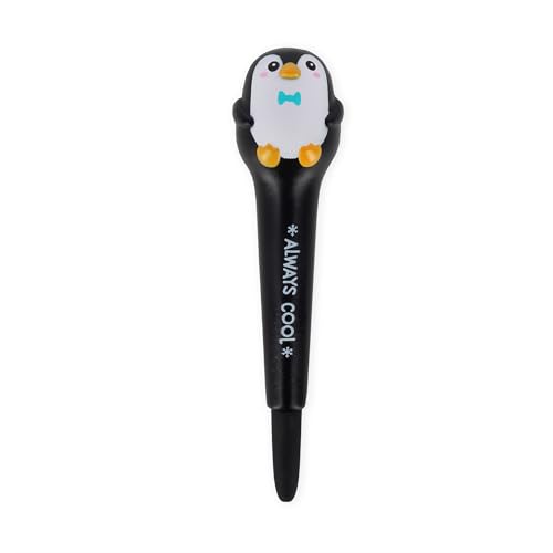 LEGAMI - Stylo gel anti-stress Squeezies, thème Penguin, fournitures d'écriture Détendez-vous et concentrez-vous, stylo anti-stress, super doux, encre noire, pointe de 1 mm de diamètre