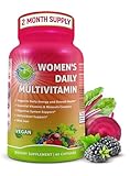 Women's Daily Multivitamin with Iron - Vegan Methylated Multivitamin for Women with Biotin, Organic Superfoods, Probiotics, B-Complex - Energy, Gut & Optimal Health Support – Easy to Swallow Capsules