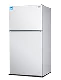 BLACK+DECKER 24 Cu. Ft. Top Mount Refrigerator with Freezer, 2 Door Fridge with Top Freezer and Adjustable Temperature Control, Full Size Kitchen Refrigerator, ENERGY STAR, BR2400JW, White