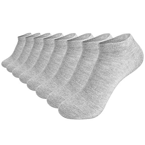 DarkCom Low Cut Ankle Socks for Women and Men, 8 Pairs Thin Cotton Socks