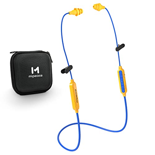 MIPEACE Bluetooth Work Earplugs Headphone,Wireless in-Ear Noise Isolating Earbuds,29dB Noise Reduction Headphone with Control,19+ Hours Battery for Lawn Mowing Safety Industrial Construction