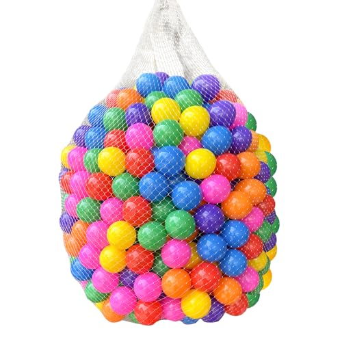 bebikim 200/500/1000/2000 Count Plastic Soft Plastic Ball Pits Balls Colorful Play Pits Balls for Pet Dogs Ball Pits 2.2" Large Phthalate Free Bpa Free Balls for Toddlers 1-3 Baby Kids