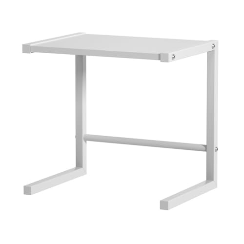 BRAGUE 2 Tier Microwave Oven Rack, Small Appliance Tiered Storage Rack, Kitchen Counter Storage Rack, For Kitchen Office Saucepan Organization, White