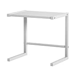 BRAGUE 2 Tier Microwave Oven Rack, Small Appliance Tiered Storage Rack, Kitchen Counter Storage Rack, For Kitchen Office Saucepan Organization, White