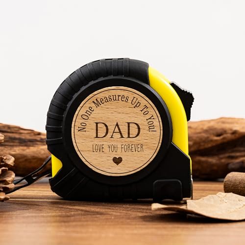 Personalized Photo Tape Measure, Father's Day Gift, Tape Measure, Engraved with Name, Text, Photo, Retractable, Perfect for Dad, Grandpa, Family, PaPa Birthday Gifts