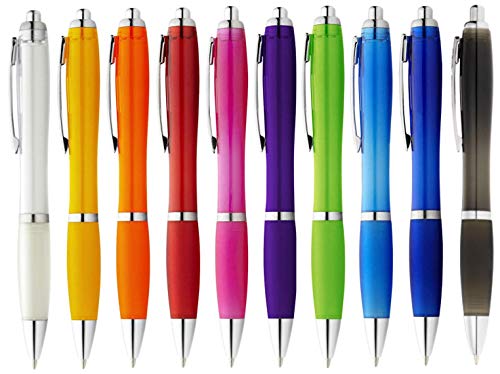 StillRich® ergonomisches hochwertiges Kugelschreiber Set | 10 Stück | Farbe mehrfarbig | einfaches & weiches Schreiben | blauschreibender Kugelschreiber in verschiedenen Farben