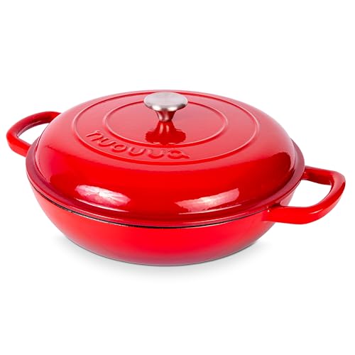 nuovva shallow cast iron dutchovens casserola dishes