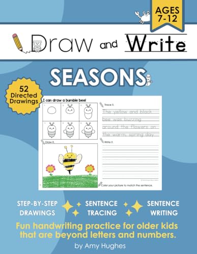 Draw and Write (Seasons): Fun Handwriting Practice for Older Kids (Print Handwriting Books)