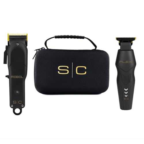 StyleCraft Flex Trimmer and Rebel Clipper Super Set with Tight Guards, Accessories and Travel Case