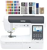 Brother SE2000 Sewing and Embroidery Machine, 50-Piece Designio Thread Set, 20 Bobbins, 100-Piece 75/11 Embroidery Needles, Stabilizer Roll
