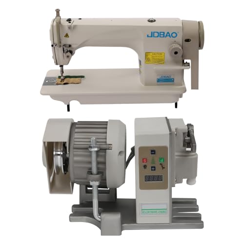 LOHISHILO Industrial Sewing Machine 550W, Upholstery Sewing Machine with Motor, Commercial Sewing Machine for Tailors, Drapery Manufacturers, Fashion Designers, Dry Cleaners(Not Include Table Stand)