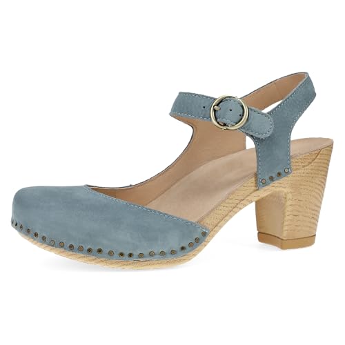 Dansko Taytum Closed-Toe Assymetrical Sandal for Women - Quality Leathers Treated with Scotchgard for Stain Resistance - Cushioned, Contoured Footbed for All-Day Comfort