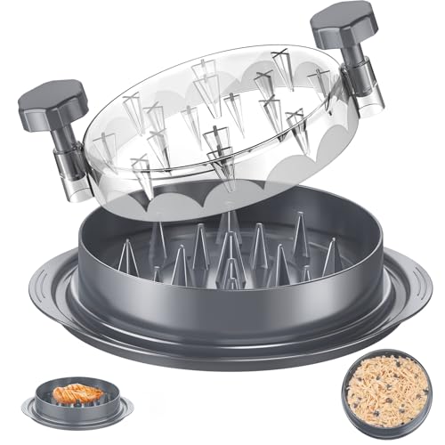 SoulLife Chicken Shredder 8 Inches, Chicken Breast Shredder Tool, Cooked Meat Shredder with Clear Lid, Ergonomic Design, Auti-slip, Easy To Clean, Chicken Shredder Tool Twist, Chicken Grinder