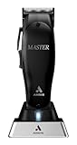 Andis Black Label MLC Professional Master Cordless Lithium-Ion Hair Clipper, Adjustable Carbon Steel Blade for Close Cutting, Black