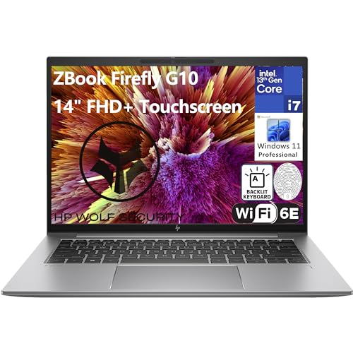 HP ZBook Firefly 14 G10 14" FHD+ Touchscreen Mobile Workstation Business Laptop Computer, 13th Gen Intel i7-1360P, 32GB DDR5 RAM, 1TB PCIe SSD, WiFi 6E, Backlit Keyboard, FR, Windows 11 Pro, Tilsiy