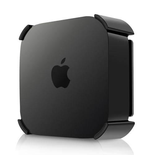 iDLEHANDS Mount for Apple TV 4K 2022 (3rd Generation) Only - TV Mount Behind TV, Celling Mount or Wall Mounting, with Special Adhesive and Screws, Black
