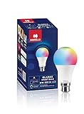 Havells Glamax 9W B22 WiFi LED Smart Bulb with Music Sync Function, Compatible with Amazon Alexa and Google Assistant (16M Colours)