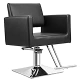 Hairdresser Barber Salon Chair,Capacity 330 Lbs - with Heavy Duty Hydraulic Pump, 360° Swivel Adjustable Spa Beauty Equipment, Hair Stylist Women Man for Barbershop,Home Hairdresser Barber (Black)