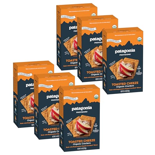 Patagonia Provisions Organic Crackers – 3g Plant Protein Per Serving – Made with Wheat Flour & Sea Salt – Non-GMO, No Added Sugar - Crispy & Crunchy