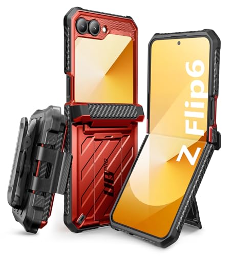 SUPCASE for Samsung Galaxy Z Flip 7 FE Case with Stand & Belt-Clip (Unicorn Beetle Pro), [Hinge Protection] [Front Screen Protector] Full Body Rugged Phone Cover for Galaxy Z Flip 6/5