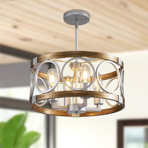SHIANDAR Rustic Chandeliers Farmhouse Chandelier Lighting for Dining Room
