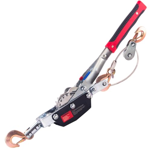 VOPEPZG Come Along Winch,Heavy Duty Come Along Tool with Dual Gears,Hand Winch Tool for Road Vehicle Recovery and Pulling Tree,Fence Stretcher,Frame