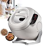 Commercial Food Processor & Automatic Stir Fry Machine – 2000W 360° Rotating Drum, 6L Capacity, 3-Speed Touch Control, Self-Cleaning Non-Stick, Multifunctional Cooker for Restaurant, Home Kitchen
