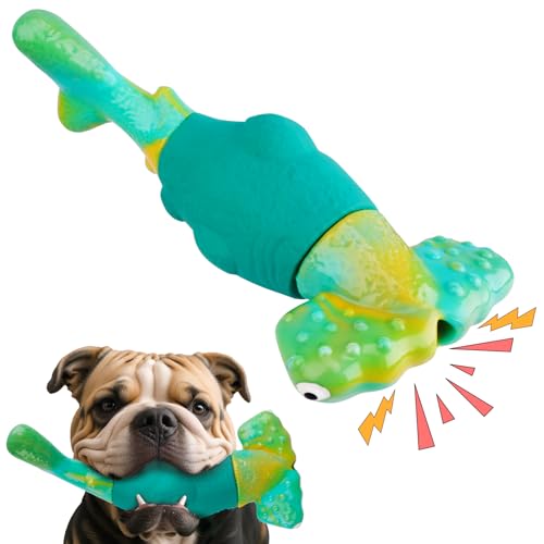 BIKIISEN Interactive Dog Chew Toys for Aggressive Chewers, Indestructible Squeaky Toys to Keep Large Dogs Busy, Tough for Medium/Large Breeds