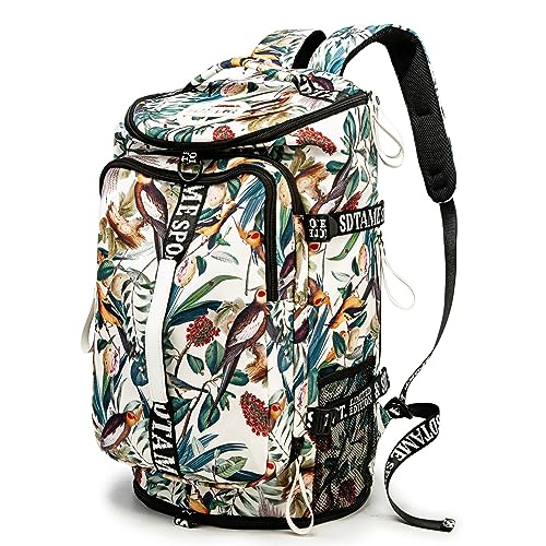 Gym Duffle Bag Backpack with Shoe Compartment,4 ways Travel Backpack for Women and Men,Multi-Functional Weekender bag with Waterproof Layer&Laptop Compartment for Fitness, Travel,Camping