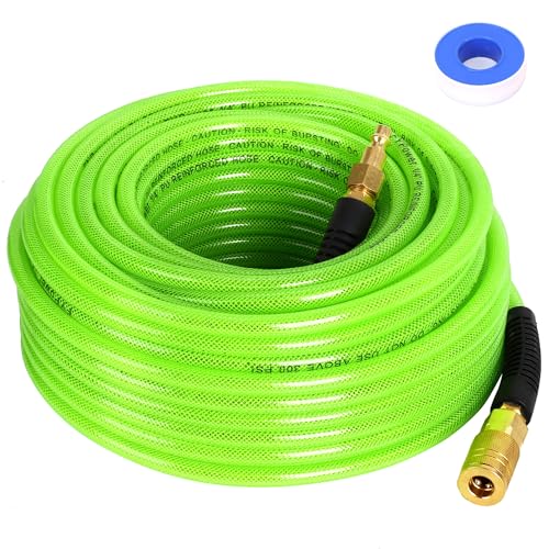 FYPower 1/4 Inch Reinforced Polyurethane Air Hose - Green