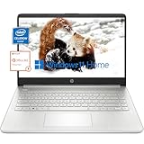 HP 14" Laptop for Student and Business, Ultral Light Laptops, Intel Celeron N4120(Quad-Core),16GB RAM,384GB Storage(128GB eMMC+256GB Micro SD),1-Year Office 365,Windows 11 S,Silver