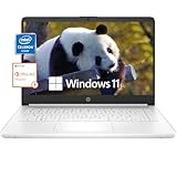 HP 14" Laptop for Student and Business, Ultral Light Laptops, Intel Celeron N4120(Quad-Core),8GB RAM,192GB Storage(64GB eMMC+128GB Micro SD),1-Year Office 365,Windows 11 S,Snowflake White
