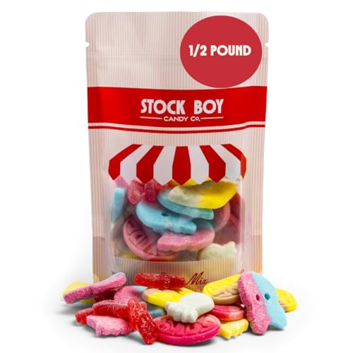 Bubs Swedish Godis Candy, 1/2 Pound Mix, Sweet and Sour, Swedish, Vegan, Stock Boy Candy Co., Imported Fresh from Sweden