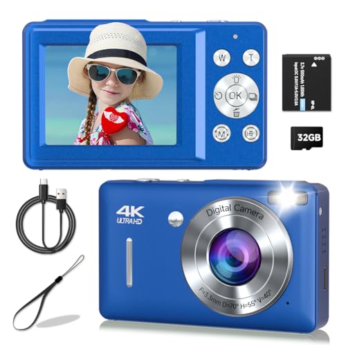 Digital Camera for Teens, 4K FHD Video Camera Vlogging Camera