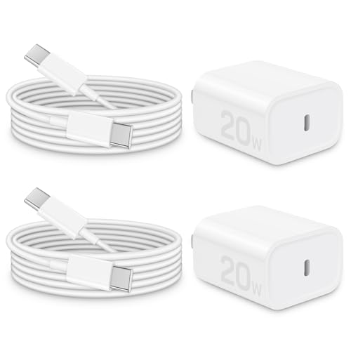 Brasag i Phone 17 16 15 Charger Fast Charging - 20W PD Fast Charger Block with 6Ft USB C Cable for i Phone 17/16/15 Series, i Pad Pro/Air/Mini, Galaxy S23, Pixel 8 & More (2-Pack)