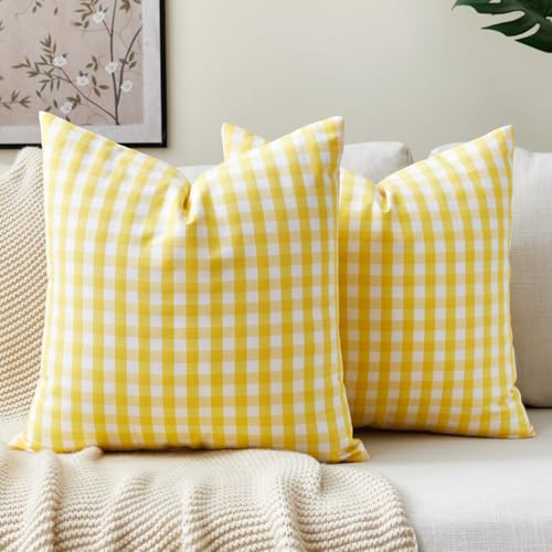 CARRIE HOME Buffalo Plaid Outdoor Throw Pillow Covers
